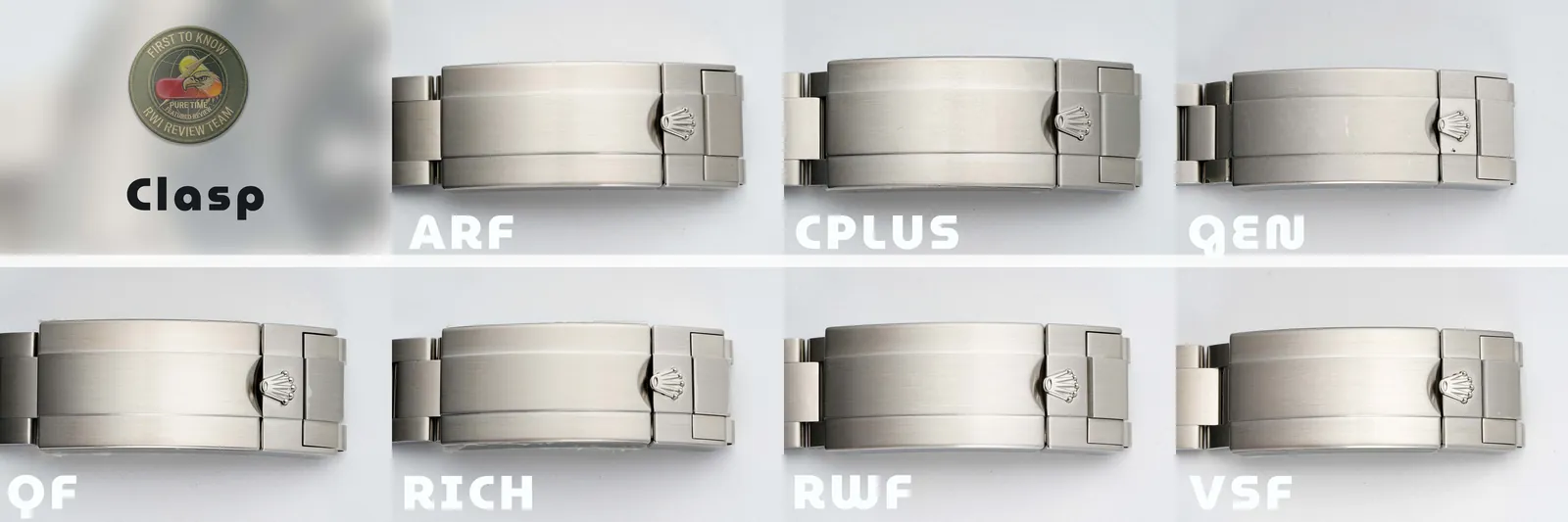 Bracelet and clasp comparison — RWI 2026 third-party review photo